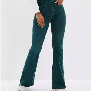 AE high rise corduroy flare pants size 10